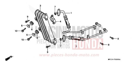OIL COOLER XRV750N de 1992